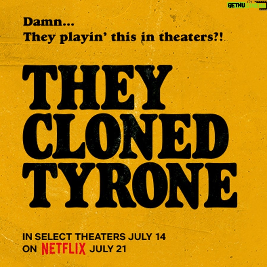 John Boyega Instagram - DAMN! They Cloned Tyrone is out tonight in select theaters! For tickets and movie times visit theyclonedtyronemovie.com #theyclonedtyrone