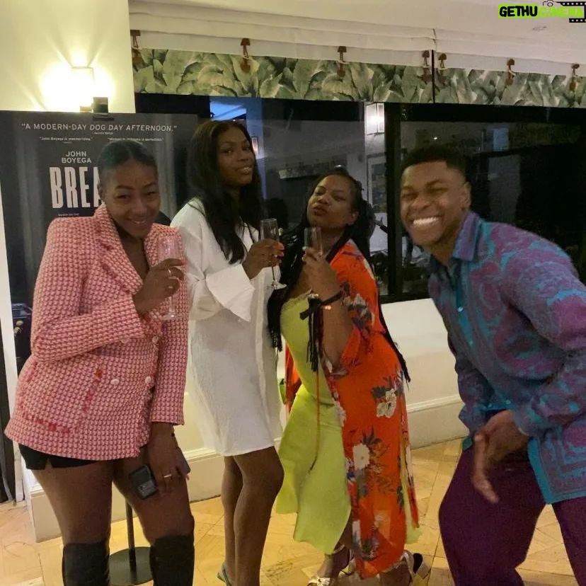 John Boyega Instagram - There was so much love in the room last night! Continuously grateful for the support from my amazing co-stars and crew! BREAKING is out this Friday. ❤️ Los Angeles, California