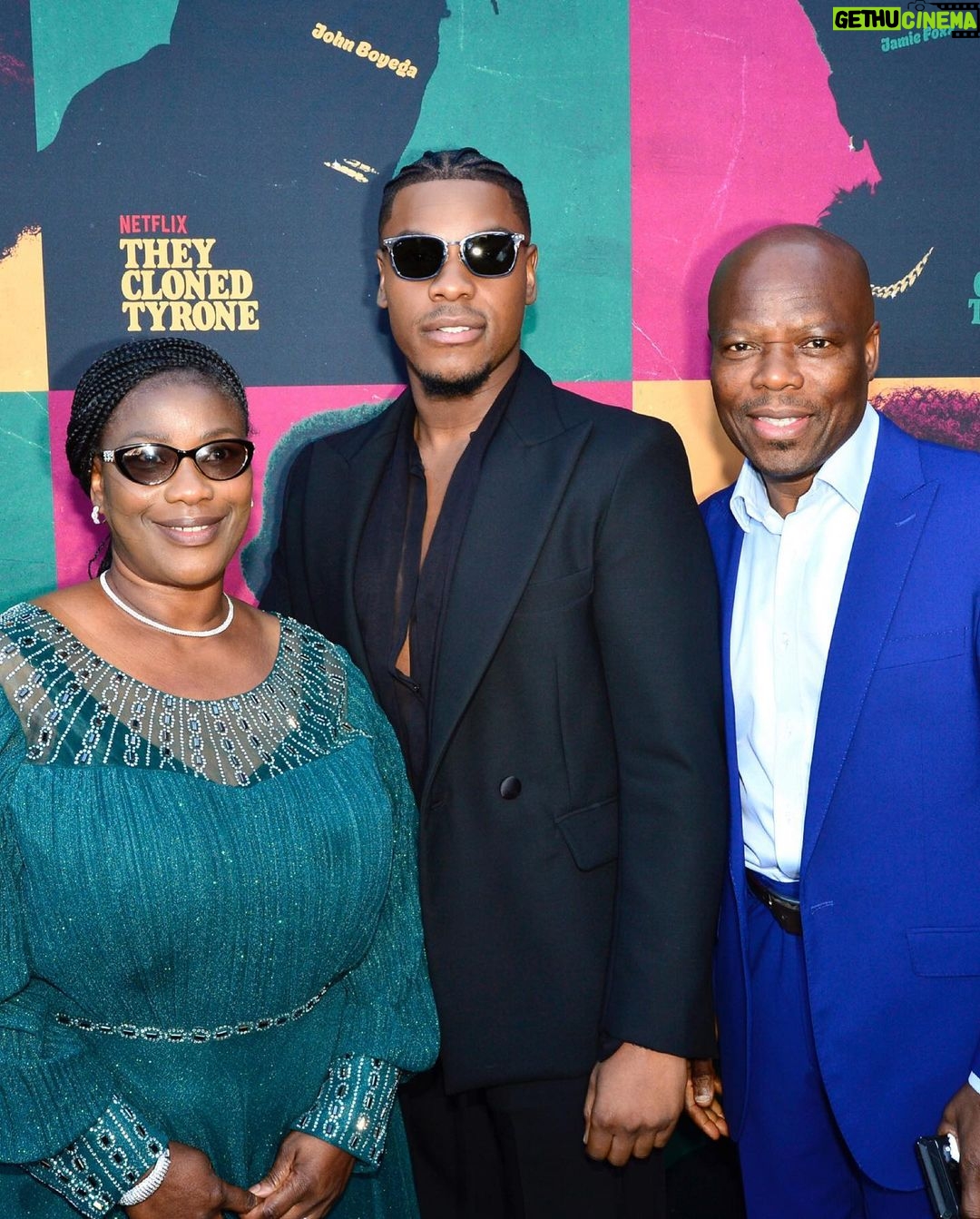 John Boyega Instagram - The black carpet was lit with my family and friends ! 🔥 #Theyclonedtyrone on @netflix July 21st!