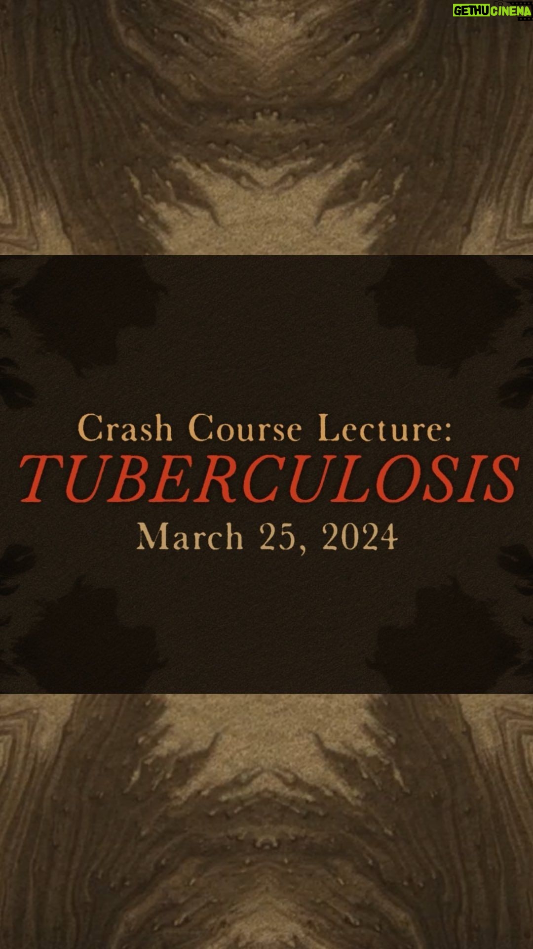 John Green Instagram - Join us for the YouTube premiere of Crash Course Lecture: Tuberculosis on Monday 3/25 at 12 noon ET. The story of TB is the story of the deadliest infectious disease of all time. Its impact throughout history has touched every facet of life. In a brand new Crash Course lecture format, host John Green will dive into the history of this curable disease, as well as investigate why so many are still dying from it. #tuberculosis #TB