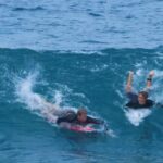 John John Florence Instagram - Home and straight into it. Mock heats with young Luke