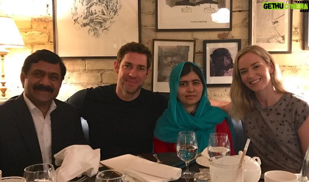 John Krasinski Instagram - As the parents of two girls we were honored and inspired to meet the definition of #GirlPowerTrip @Malala @ZiauddinY malalafund.org