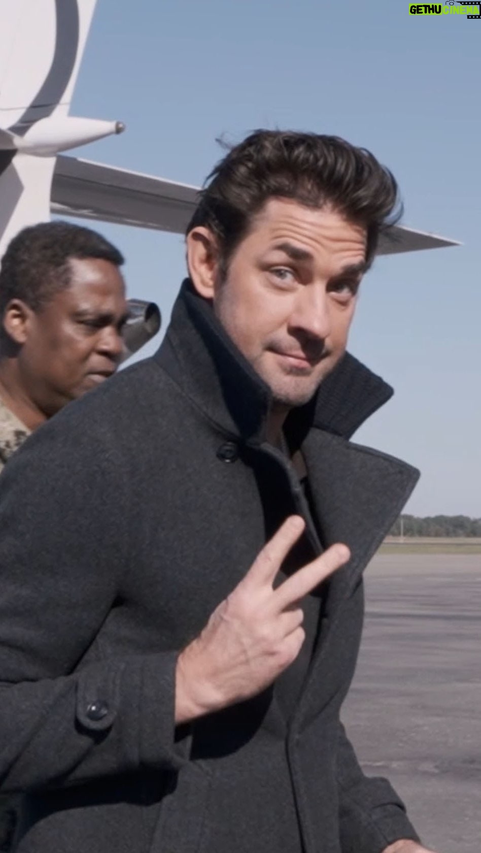 John Krasinski Instagram - A Jack Ryan premiere, the only way we know how! A huge thank you to @theuso for organizing this dream day! And to the REAL heroes out there, we cannot thank you and your families enough for all that you do to keep us safe! Season 3 of Tom Clancy’s @jackryanpv premieres tomorrow.