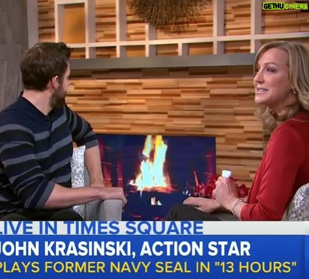John Krasinski Instagram - Um...guys? The fireplace at @goodmorningamerica is not real. I repeat it is NOT real!!!!