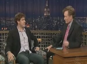 John Krasinski Instagram - This is a photo of the first time I was lucky enough to be a guest of the great Conan O’Brien.  As is evident from the grainy image, the year... was 1973.  This gentleman is without question one of my favorite and greatest inspirations.  Both in what funny is... and what kindness is.  Here’s to @teamcoco !  For tonight and every night... thank you!