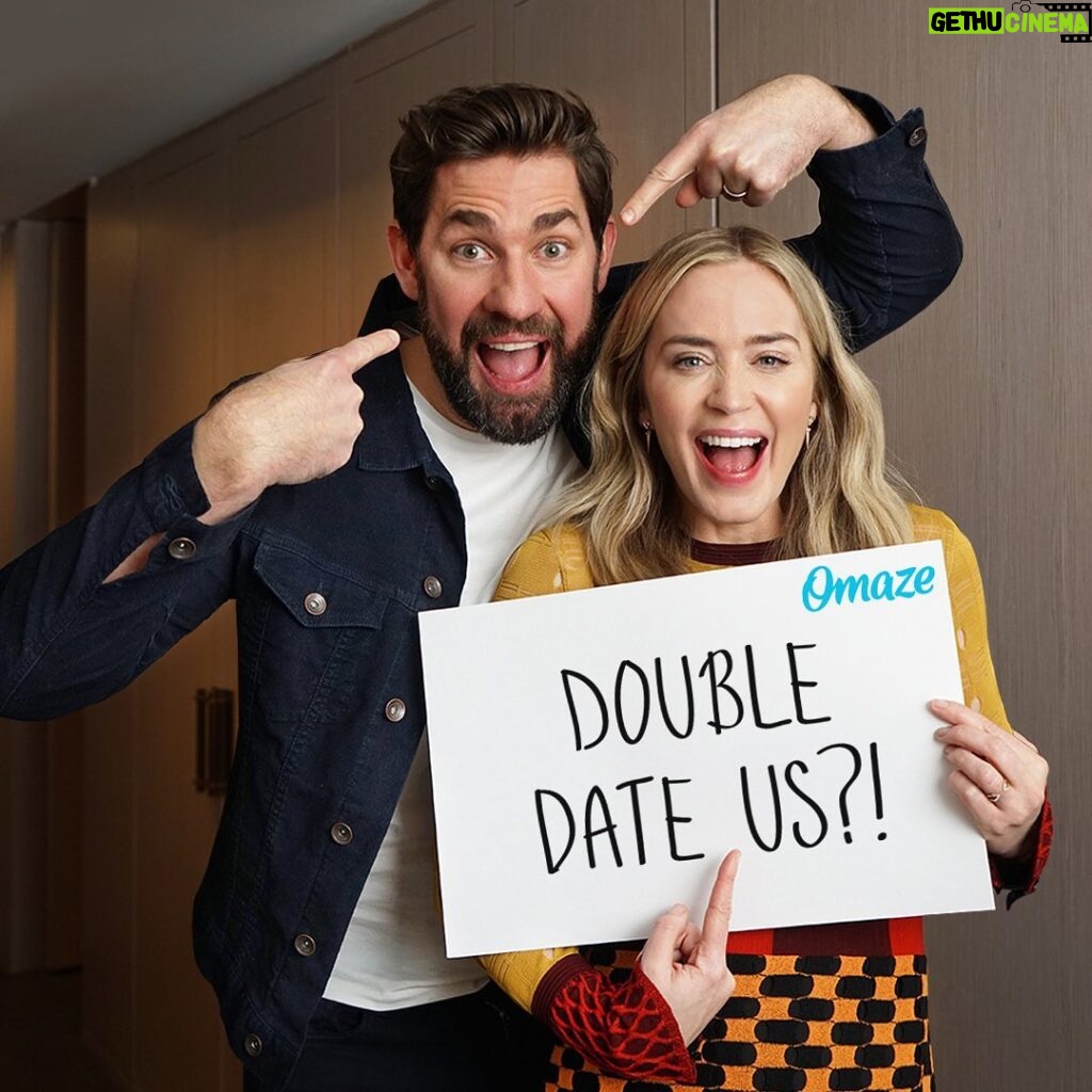 John Krasinski Instagram - ‪So Emily and I are planning a double date movie night and want YOU to join! By “movie night” I was thinkingggg... the premiere of A Quiet Place Part II !! You in?‬ Support Family Reach and ENTER through my bio link or at Omaze.com/doubledate #omaze @omaze