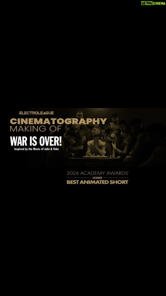 John Lennon Instagram - WAR IS OVER! Inspired by the Music of John & Yoko - Making Of - CINEMATOGRAPHY We hope you enjoy this behind the scenes CINEMATOGRAPHY featurette from @electroleague.ig, the studio behind “WAR IS OVER! Inspired by the Music of John & Yoko”. http://warisover.com Join Director/Writer Dave Mullins (ElectroLeague), Live-action Cinematographer Antonio Riestra, Digital Cinematographer David Scott (Wētā FX) and Animation Producer Sophie Cherry (Wētā FX) as they discuss the philosophy behind the visual storytelling and camera work. Annie Award winner for Best Short Subject and Nominated for Best Animated Short at the 96th Academy® Awards. #WARISOVER! #Animation #ShortFilm #FYC #Oscars2024