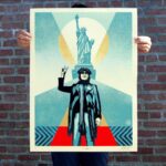 John Lennon Instagram - LENNON PEACE AND LIBERTY. (Two Colorways: Blue & Red) Obey Giant In Collaboration With Bob Gruen Available Thursday, August 17th @ 10 AM PDT! → https://store.obeygiant.com Shepard Fairey: John Lennon did some of his most potent and brave work as a solo artist. Listen to the lyrics of "Imagine," "Gimme Some Truth," "Instant Karma," "Give Peace a Chance," "Power To The People," or "Happy Xmas (War is Over)" demonstrate a profound reflection on the struggles of humanity. Those songs were amazing statements, and John Lennon & Yoko Ono funded campaigns like WAR IS OVER to promote peace and end the Vietnam War. John & Yoko were persecuted for their politics, and the U.S. government under Nixon made several attempts to deport Lennon. Bob Gruen: The US government, under the direction of President Richard Nixon, perceived John Lennon as a political threat because he was talking of peace in a time of war. They moved to have him deported from the country. I personally felt that was wrong and seeing the Statue of Liberty as a symbol of welcome to the United States, I felt that if we took a picture of John Lennon at the Statue of Liberty it would help dramatize his case for staying in the country. I suggested to John that we take a picture in front of the Statue and I was thrilled when he agreed. People relate to John Lennon as a symbol of personal freedom similar to the way people feel about the Statue of Liberty. PRINT DETAILS: Lennon Peace and Liberty (Two Colorways: Blue & Red). 18 x 24 inches. Screen print on thick cream Speckletone paper. Original Illustration based on a photograph by Bob Gruen. Signed by Shepard Fairey and Bob Gruen. Numbered edition of 300. Comes with a Digital Certificate of Authenticity provided by Verisart. A limited amount of matching numbered sets will be available for $170. Sold separately for $85. A portion of the proceeds will be donated to ACLU and The Statue of Liberty Foundation. Available on Thursday, August 17th @ 10 AM PDT at https://store.obeygiant.com. Max order: 1 per customer/household. International customers are responsible for import fees due upon delivery (Except UK orders under $160).⁣ ALL SALES FINAL.