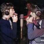 John Lennon Instagram - BEING FOR THE BENEFIT OF MR. KITE. John is playing bass harmonica and George is on chord harmonica. 🎧 → Listen To This John Lennon Harp & Harmonica Playlist (→ link in bio). Abbey Road Studios