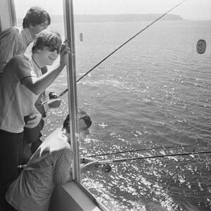 John Lennon Instagram - Fishing from the window of a hotel room at the Edgewater Inn, Seattle, WA, 21 August 1964.