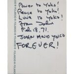 John Lennon Instagram - HAPPY BIRTHDAY YOKO! Power to Yoko! Peace to Yoko! Love to Yoko! from John. Feb 18 ‘71. JOHN AND YOKO FOREVER! #happybirthdayyoko
