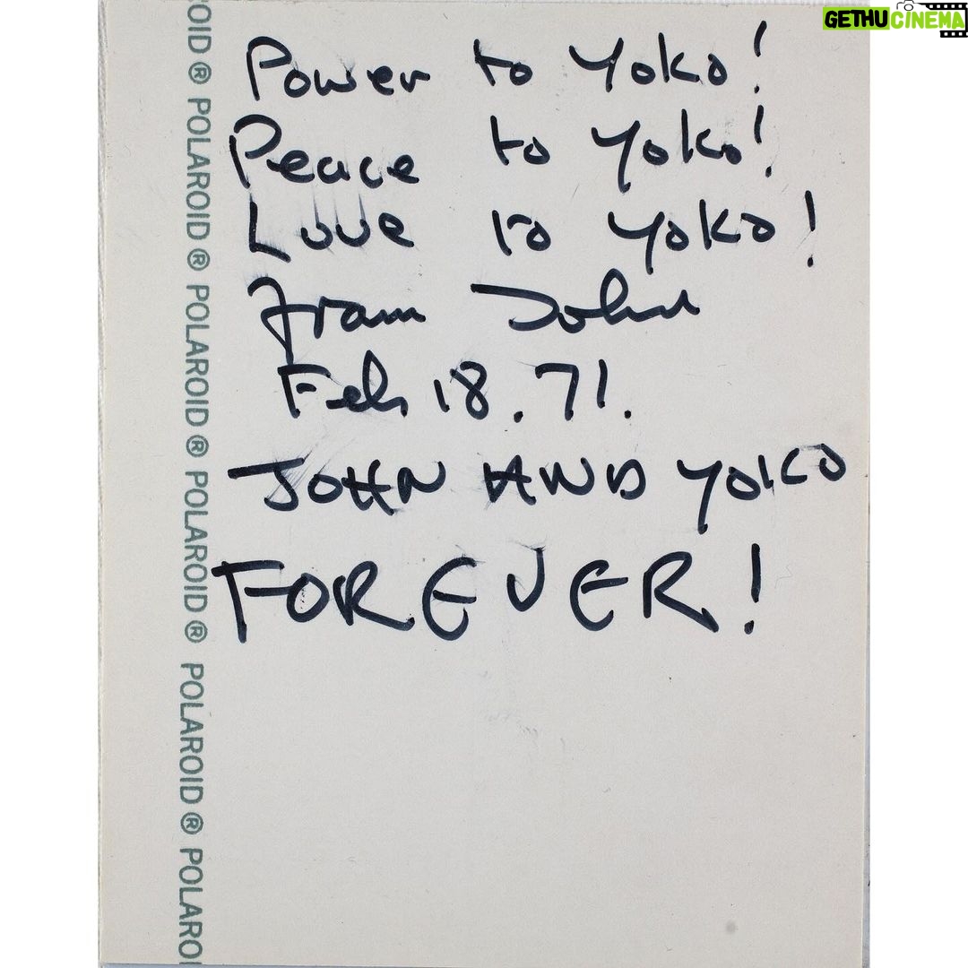 John Lennon - 68.7K Likes - HAPPY BIRTHDAY YOKO!
Power to Yoko! Peace to Yoko! Love to Yoko!
from John. Feb 18 ‘71. JOHN AND YOKO FOREVER!
#happybirthdayyoko
