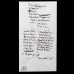 John Lennon Instagram - Lyrics for ‘Give Peace A Chance’ in John’s handwriting on the back of an envelope, 1969.
