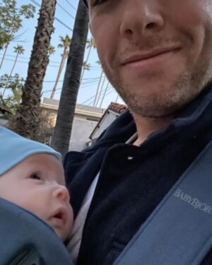 John Mulaney Instagram - Happy Birthday to the tiny man who has been stuck to me for two months. Whoever you are sir, you sure are a fun companion.