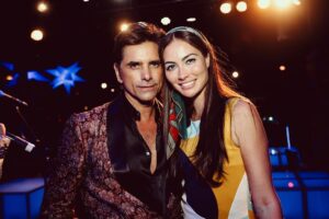 John Stamos Instagram - I thank my beautiful wife who knows how to throw a party - Fake Beatles, @raintribute (the best Beatles band ever!) Real Beach Boys, @mikeloveofficial @jamieleecurtis handing out @stamos bracelets, @glenpowell riding some big cow-like animal, all my friends, family, (party crashers) it was a 60’s party that was better than the actual 60’s ! 📸 @micalaaustin @canyonagoura THANK YOU!