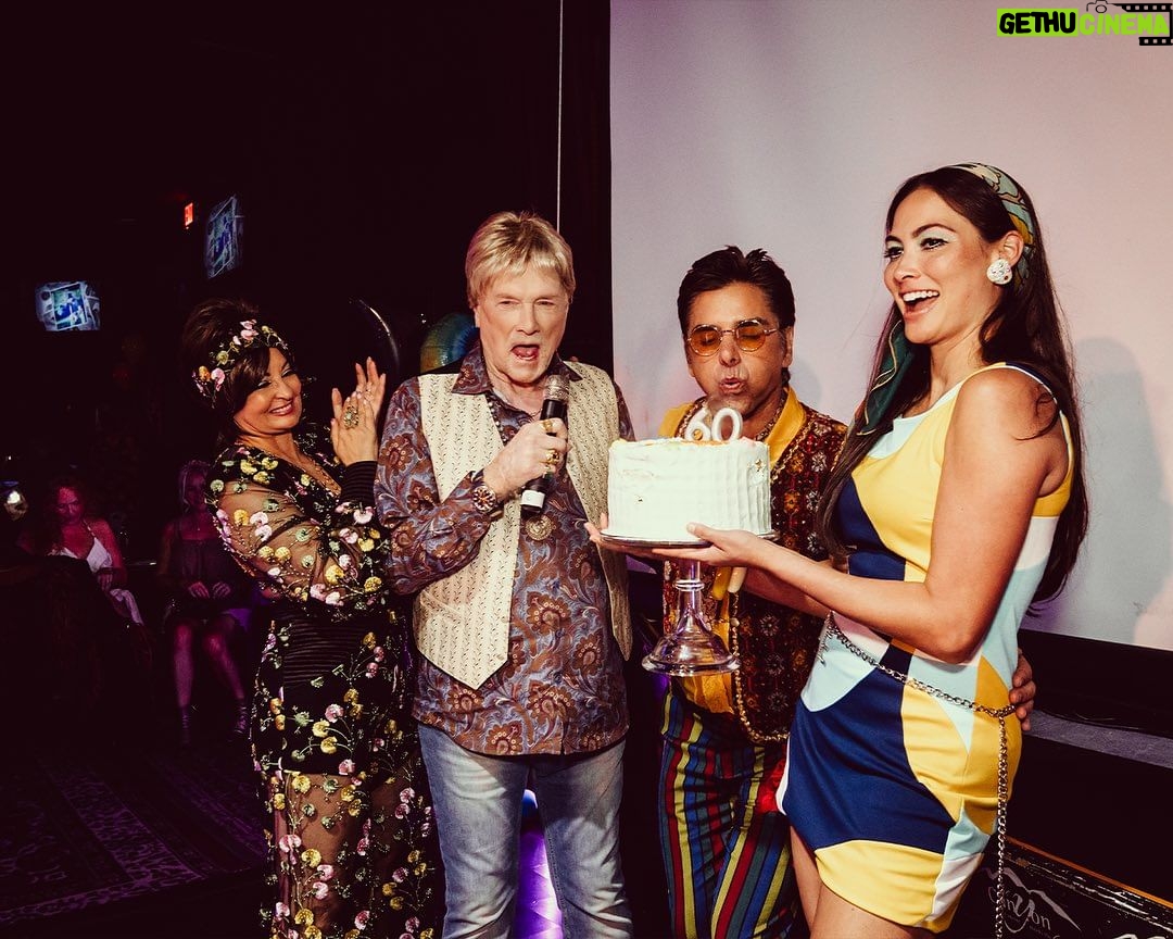 John Stamos Instagram - We officially celebrated my 60th this past weekend! It was a night to remember surrounded by the people I love the most. I’m truly blessed. More party content to come.. Shoutout to @SusieCakesBakery for the groovy cake and endless supply of cupcakes. I may or may not be eating one as I type this 👀