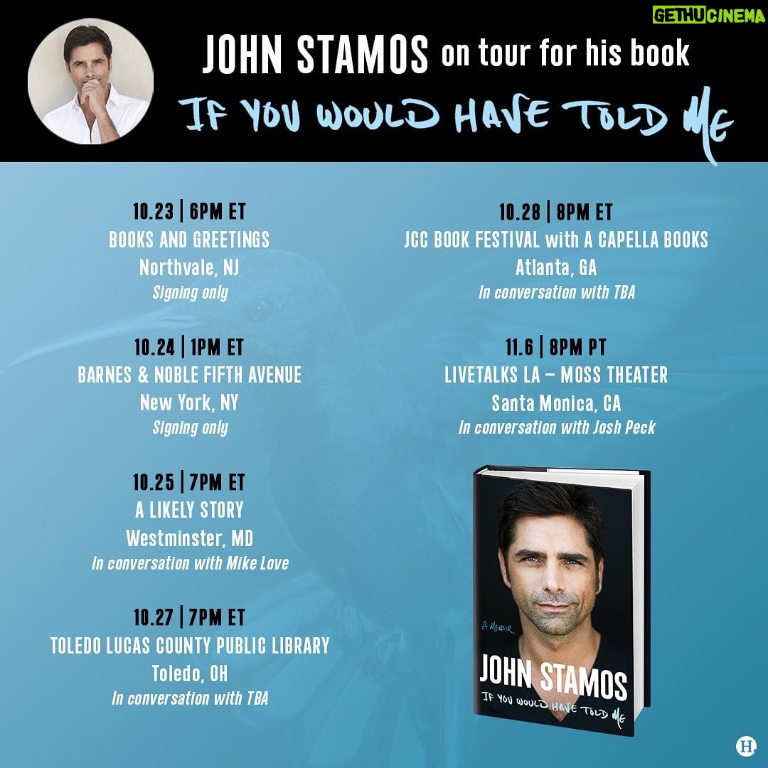 John Stamos Instagram - If you know anything about me, you know that I have always wanted to be a star and I love meeting people, especially fans. You’ll know even more about me after reading my memoir, If You Would Have Told Me, and I can’t wait to meet you all this fall on my book tour. 🎟️ Go get your tickets at the link in my bio!