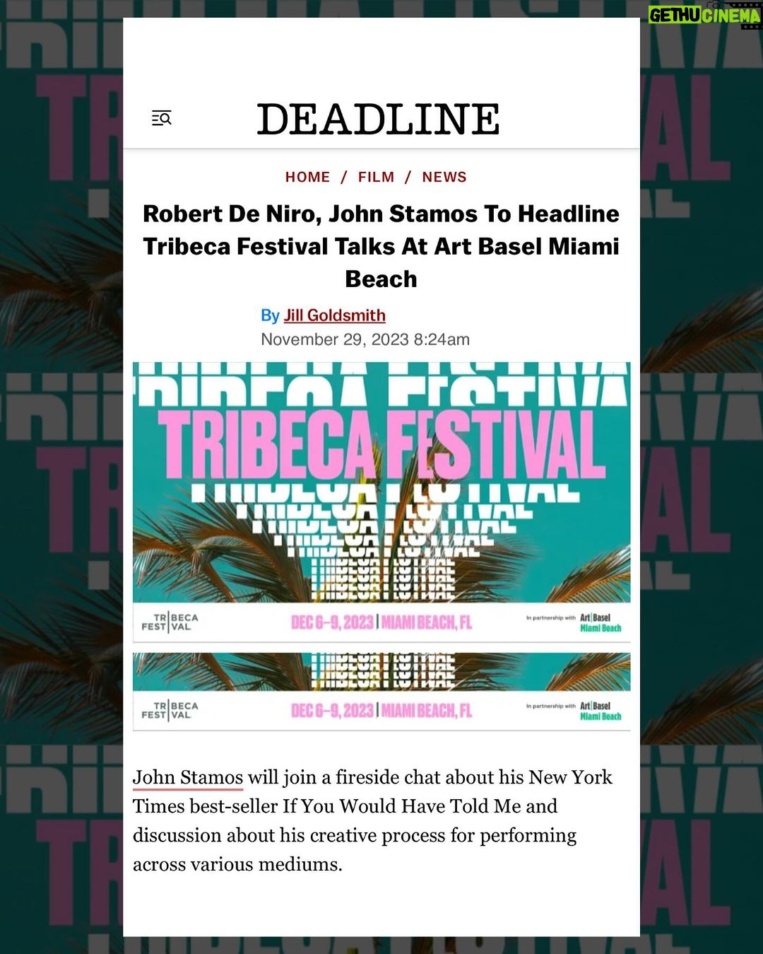 John Stamos Instagram - Catch me tomorrow at the Miami Beach Botanical Garden for @tribeca Festival at @artbasel Miami Beach. Tickets are available now at the link in my bio! #tribecaatartbasel Art Basel