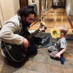 Johnny Galecki Instagram - Nashville Dads need to play two instruments simultaneously to impress their kids. ❤️ #guitar&harmonica