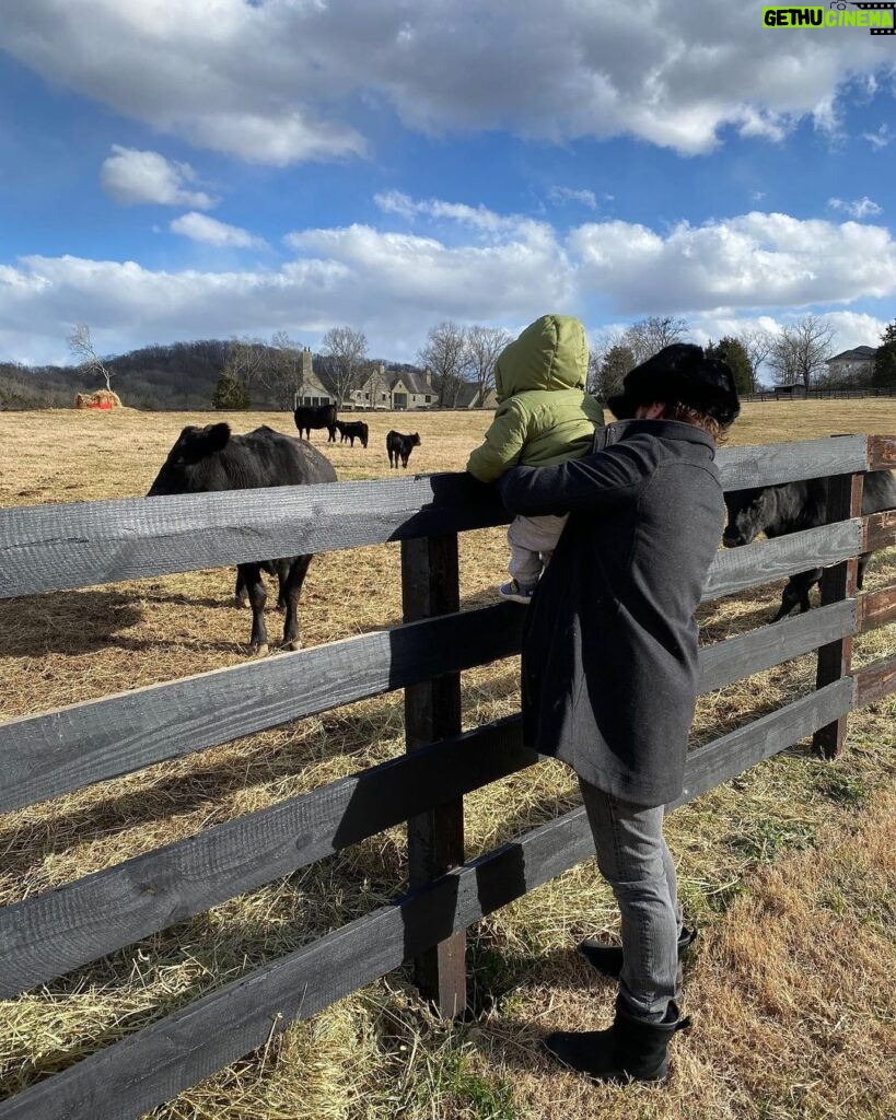 Johnny Galecki Instagram - My beautiful Farm Boy teaching his City Poppa the Country Life. ❤❤❤ #nofilter