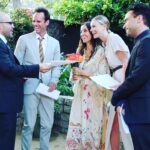 Johnny Galecki Instagram - Happy anniversary to two of my favorite people who have saved my life on many an occasion, @nadiasomerset and @waltongogginsbonafide Thank you for asking me to “officiate” your wedding. Sorry I was late. So much love. ❤️