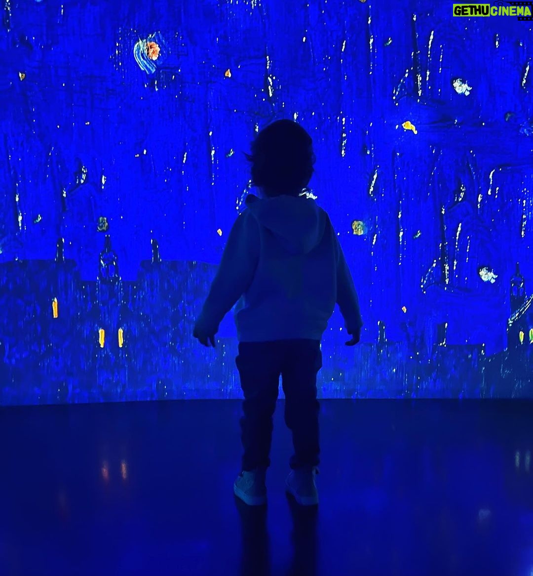 Johnny Galecki Instagram - When Orbison Galecki met Vincent Van Gogh. #vangoghexperience