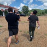 Johnny Galecki Instagram - @randyhouser #unlikelypals carrying #unlikelypalsnextgeneration A wonderful family day on the farm. XO. #proudpoppas 📸: @tatianahouser