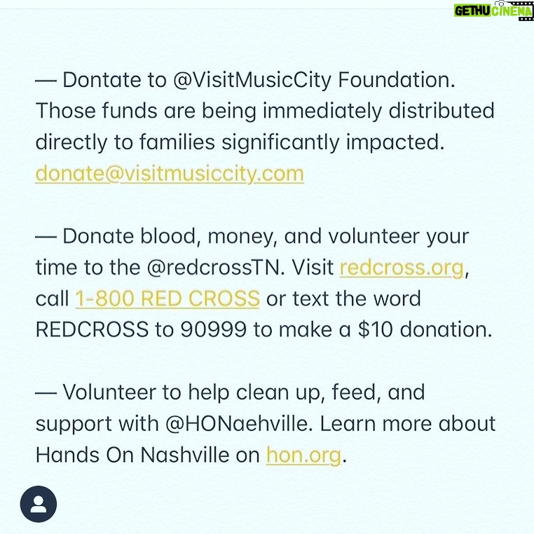 Johnny Galecki Instagram - It’s absolutely shocking and so very saddening the devastation this tornado has caused to this beautiful place and its wonderful people. Please help in any way you can. Much Love.