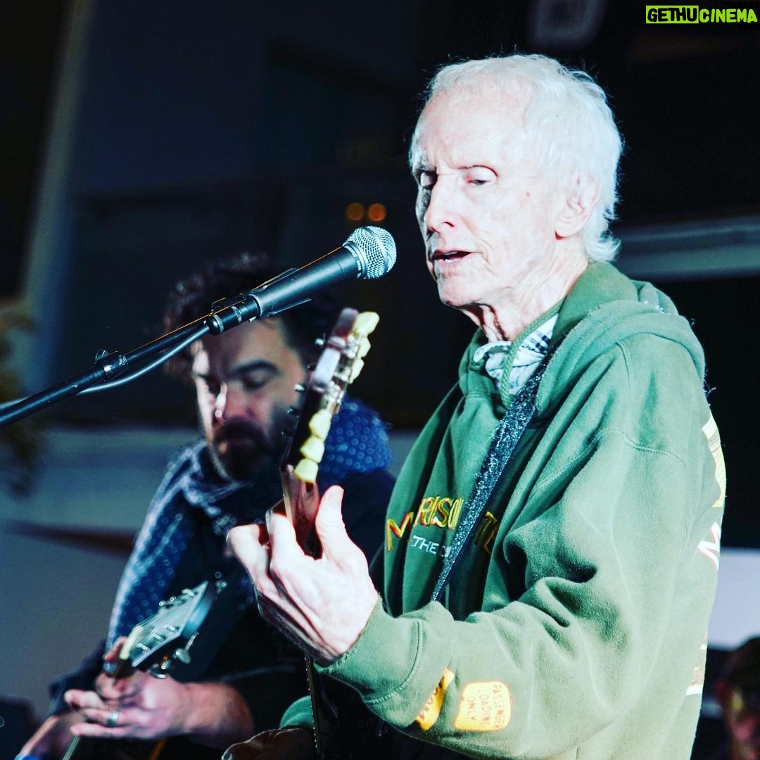 Johnny Galecki Instagram - A heartfelt thank you to @timothywhite and @morrisonhotelgallery for inviting @badflowerjosh and I to play with @officialrobbykrieger of The Doors for the 50th anniversary of the #morrisonhotel album cover photo. It was an honor and a dream to play with such an icon who rocks as hard as ever and is the picture of a gentleman. XO. (Special thanks to #WEHOfiremarshal for shutting us down. It was late and loud and I have a child.) #lifewithpooks