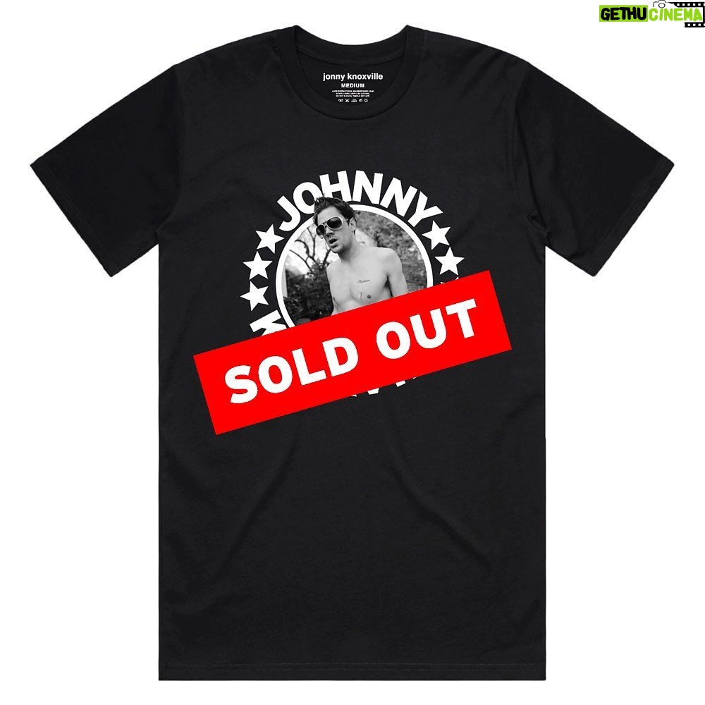 Johnny Knoxville Instagram - Super happy and appreciative of everyone that got a shirt earlier this week. All stock sold out in 12 hours, but worry not the store will be re-stocked by the first week of October. Don’t know if the shirts will be available after this next go around but you can definitely order some for the holidays in a couple of weeks. Ho Ho Ho….#tooearlytobetalkingaboutthefuckingholidays