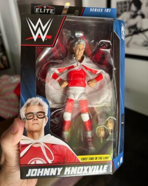 Johnny Knoxville Instagram - It's here! The new Johnny Knoxville @wwe Elite 6 inch Action Figure. Ecstatic to have my own action figure and thrilled to finally be 6 inches. Thank you @wwe. Link in bio. #suckitsami