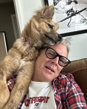 Johnny Knoxville Instagram - Bucket is out of control. Her new thing is to sit on the back of the couch like a cat and completely maul us with kisses. How did we end up with such a nut for a dog?