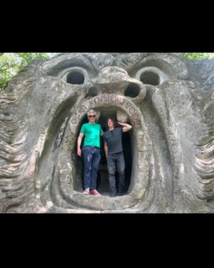 Johnny Knoxville Instagram - I have been meaning to post this for a while but because of the SAG strike I could not. I had the great pleasure of traveling in and around Rome with my old friend @bigbaldhead on his show #ride on @amc_tv. We visited Civita di Bagnoregio, a breathtaking 2500 year old Etruscan village which is eroding off the top of a hillside. A girl biker gang gave us a tour of Rome and best of all Norman and I had a chance to have some beers and catch up for the first time in many years. I sure am proud of him and all he keeps accomplishing, and had a flaming ball appearing on his show. ❤️