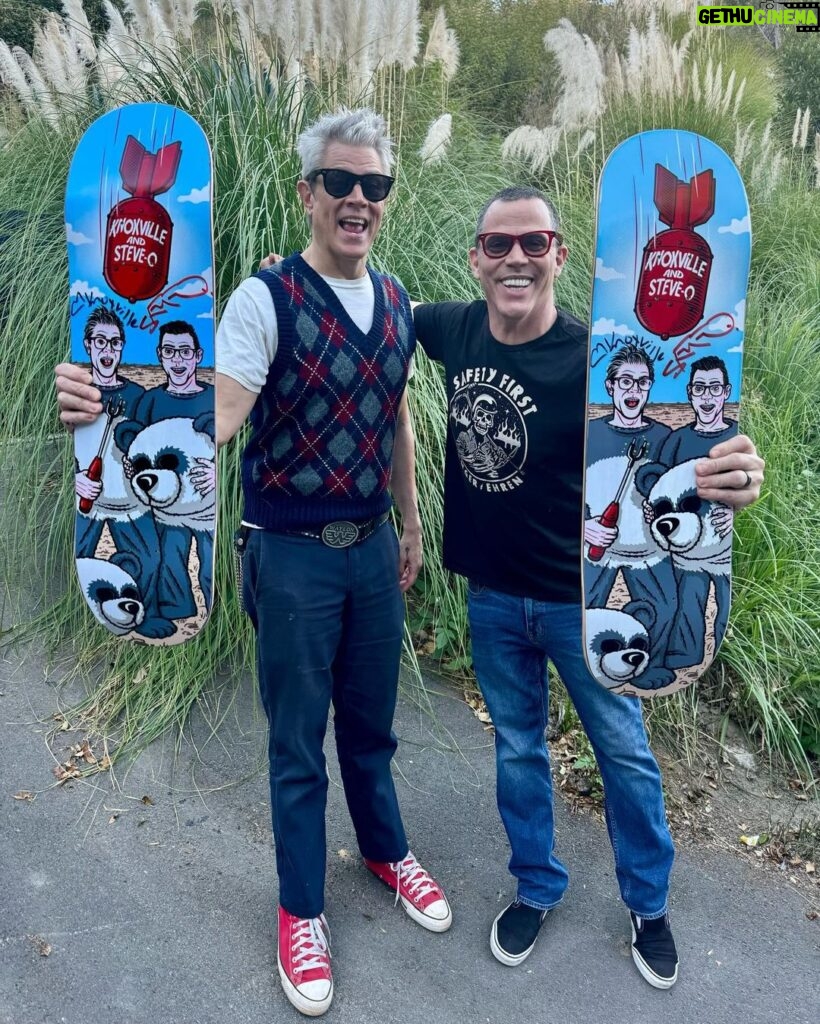 Johnny Knoxville Instagram - Hey you stocking stuffers very excited to announce mine and @steveo’s new skateboard deck designed by the great @toddbratrud! 🎉 If you would like to pick up one this holiday season go to steveo.com or click on my bio and visit the main menu. Wahoo and a Wang Dang Doodle, ❤Knox