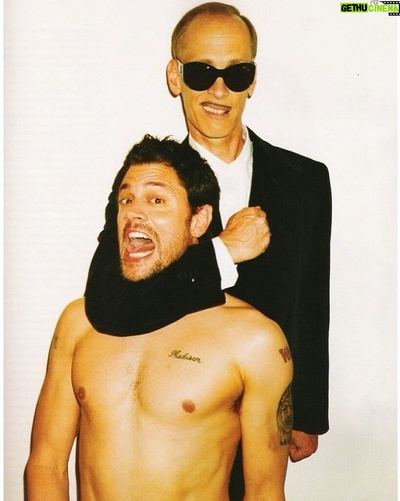 Johnny Knoxville Instagram - Happy birthday to one of the most supremely smartest, funniest, kindest, and wonderfully perverted people I know, the great and legendary John Waters. John I love you so much and am so honored to call you my friend. Happy birthday buddy, I hope it’s a special one. 📸 by @terryrichardson #johnwaters