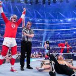 Johnny Knoxville Instagram - Thanks to Vince McMahon and everyone at the @wwe for allowing me the opportunity of smashing @samizayn at #wrestlemania. Also thanks to Jeffy, Jasper, Weeman, Pontius and Tremaine for being there and having my back. And a big thank you to @shanehelmscom for showing me all the moves I used to gain victory. And of course a huge thanks to @kp416 and @jacqlefevre for keeping the crazy train on the tracks. Undefeated at Wrestlemania. What a night and Wahoo! #johnnyknoxvilleworldchampion #nightnightsami 📸 by @wwe