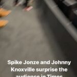 Johnny Knoxville Instagram - Spike Jonze and I surprise a fan screening at @amctheatres in Times Square last night. Thank you for everyone that came out and thank you for everyone that’s going to see our movie this weekend. Jackass Forever is out today, wahooo!!! ❤️❤️ 🎥 @lancebangs #jackassforever #finally!!