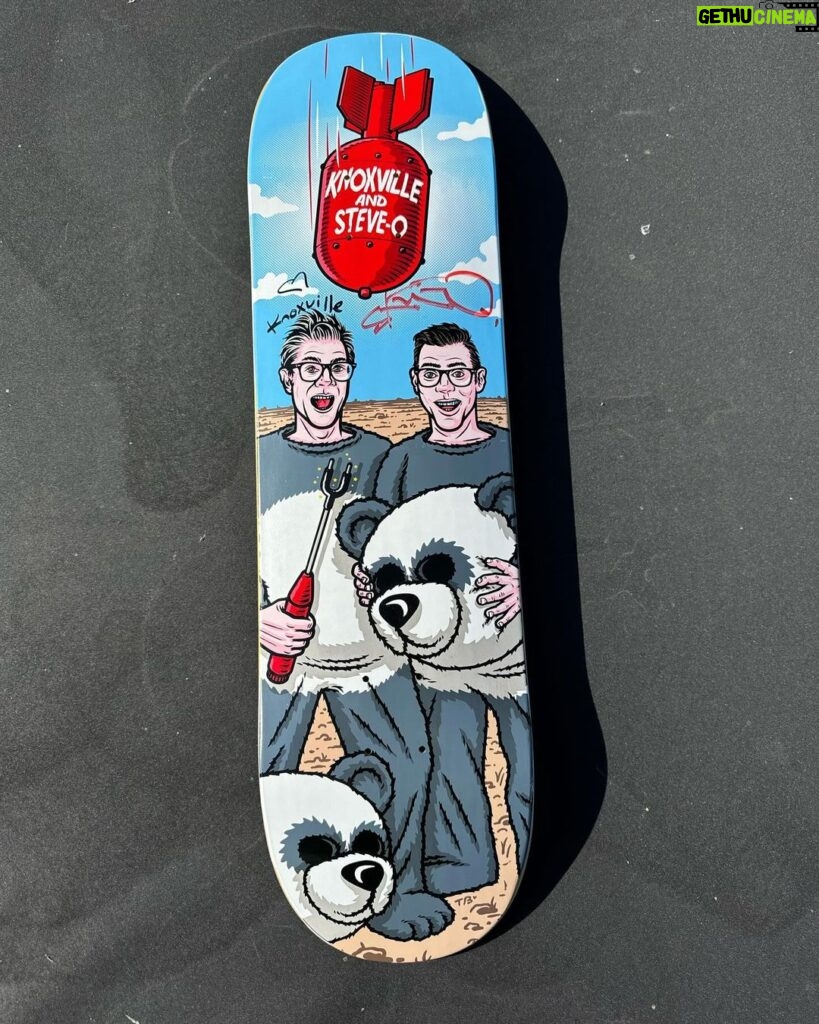 Johnny Knoxville Instagram - Hey you stocking stuffers very excited to announce mine and @steveo’s new skateboard deck designed by the great @toddbratrud! 🎉 If you would like to pick up one this holiday season go to steveo.com or click on my bio and visit the main menu. Wahoo and a Wang Dang Doodle, ❤️Knox