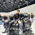 Johnny Suh Instagram - big black chair @acnestudios