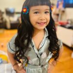 Jolina Magdangal Instagram - Kagabi bagong tasa ang bangs, nagpakulot at pictorial bago matulog.😂 Haaay Vika Anaya!!!! Kung pwede lang akapin kita (kayo ni Kuya Pele) habangbuhay… enjoyin natin ang araw araw anak kasi ang bilis bilis dumaan e. Oops Nanay senti mode: ON! #TeleVika #goodvibes #blessings #myeverydaymagic #grateful