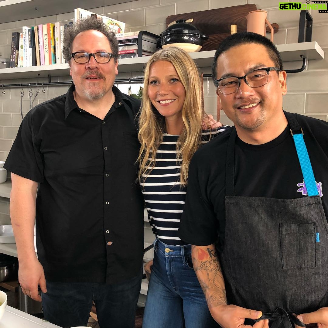 Jon Favreau Instagram - Cooking with @gwynethpaltrow @ridingshotgunla