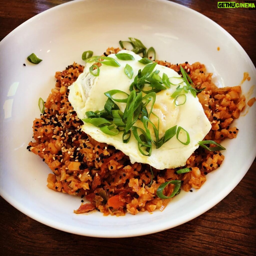 Jon Favreau Instagram - Kimchi fried cauliflower "rice." Working with @ridingshotgunla recipes from #LASon and substituting riced cauliflower