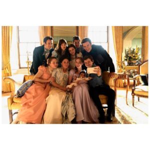 Jonathan Bailey Instagram - FAMILY FIRST.
♥️
BTS photodump to celebrate six months of #kanthony
🐝 
And also… the @officialntas ! As voted for by YOU. Chuffed to be nominated for Best Drama Performance. 
🎩 
A nomination for one, is a nomination for all. Shout out to the brilliant bridgerton family (cast AND crew), our captain @chrisvandusen and the magical team at @shondaland, but mainly, to our heavenly Vicountess @simoneashley. 
♥️
Bridgerton is also up for Best Drama, and Best Newcomer ⚡️@charithra17⚡️. KaPOW!