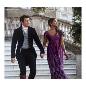 Jonathan Bailey Instagram - FAMILY FIRST.
♥️
BTS photodump to celebrate six months of #kanthony
🐝 
And also… the @officialntas ! As voted for by YOU. Chuffed to be nominated for Best Drama Performance. 
🎩 
A nomination for one, is a nomination for all. Shout out to the brilliant bridgerton family (cast AND crew), our captain @chrisvandusen and the magical team at @shondaland, but mainly, to our heavenly Vicountess @simoneashley. 
♥️
Bridgerton is also up for Best Drama, and Best Newcomer ⚡️@charithra17⚡️. KaPOW!