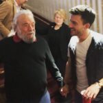 Jonathan Bailey Instagram - Holding hands with Stephen Sondheim after a wild and emotional final show. Goodbye @companywestend and goodbye to dearest pal Jamie. 💔 Gielgud Theatre