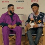 Jonathan Daviss Instagram - Our Texas faves Khalid & JD talk OBX, music and more at #Poguelandia 🤟🏾
