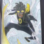 Jonathan Daviss Instagram - I seriously missed sketching. I would never color in my sketches for fear of messing em up, but I wanted to step out of my comfort zone a bit on this one. A HUGE shout out to @parisalleyne who illustrated the original image of Static I used for reference. Go follow him and check out his amazing work on his current run on Static. He’s crazy talented!