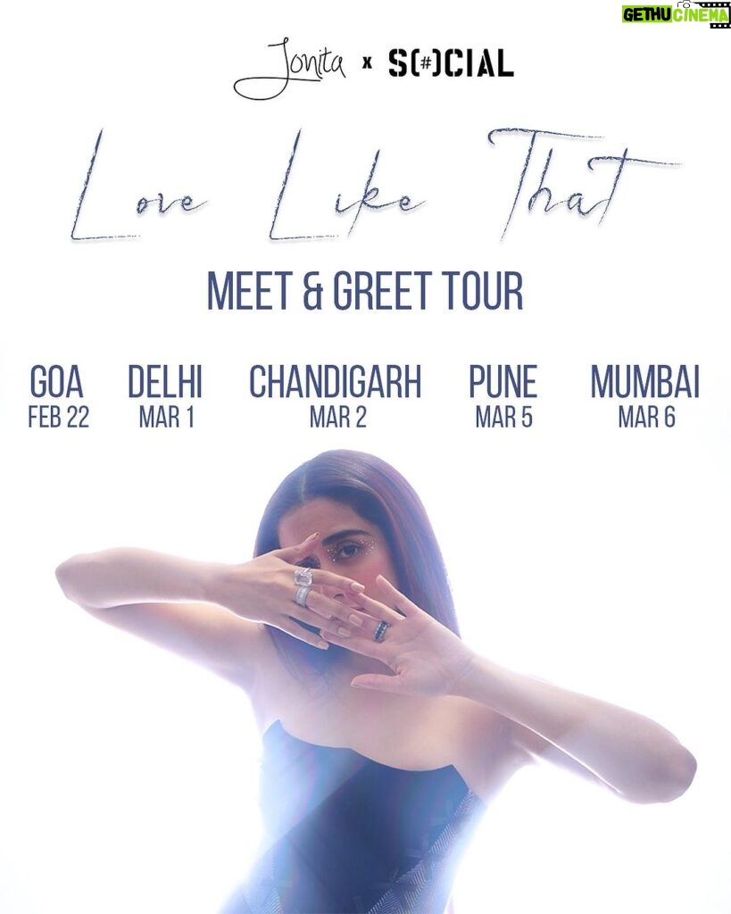 Jonita Gandhi Instagram - Coming to your city to meet you ♥! Excited to bring the “Love Like That Meet & Greet Tour” to you all along with @socialoffline! Registration Link in bio.