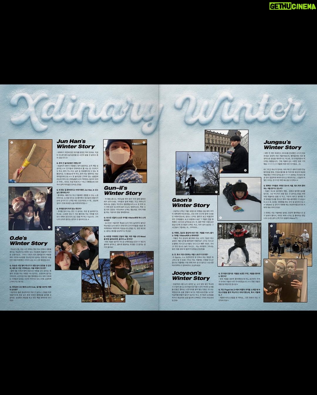 Jooyeon Instagram - ⠀ Xdinary Heroes ♭form No.1 News Magazine 'Page ♭' Vol. 3+ Page ♭ has arrived to discover your Xdinary Winter! ❄️ Villains의 따뜻한 겨울을 위해 준비했어요! 올 겨울도 Page ♭과 함께 Break the Chill!💫☃️ #XdinaryHeroes #엑스디너리히어로즈 #Livelock #Break_the_Brake #WE_ARE_ALL_HEROES
