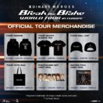 Jooyeon Instagram - ⠀ Xdinary Heroes World Tour in Europe 📢Official Tour Merchandise Information📢 #Villains! Check out our tour MD that’s about to drop in Europe🏎️ 🛍Official Tour MD is ONLY available at the venue on show days! Don’t forget to grab your tickets now!👇 🎟️mmt.fans/bw9Y #XdinaryHeroes #엑스디너리히어로즈 #BreaktheBrakeWorldTour #WE_ARE_ALL_HEROES